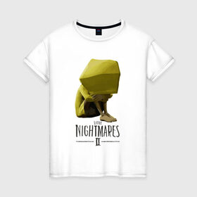 Женская футболка хлопок с принтом Little Nightmares , 100% хлопок | прямой крой, круглый вырез горловины, длина до линии бедер, слегка спущенное плечо | little nightmares | игра | страшилка | страшная игра | ужас | хоррор