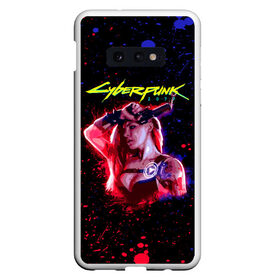 Чехол для Samsung S10E с принтом Cyberpunk 2077 девушка , Силикон | Область печати: задняя сторона чехла, без боковых панелей | cyberpunk 2077 | hacker | maelstrom | militech | quadra | samurai | sci fi | technology | trauma team | v | будущее | игра | иероглифы | киану ривз | кибер | киберпанк | киборг | киборги | корпорация | лого | милитек | панк | роботы | самурай | т