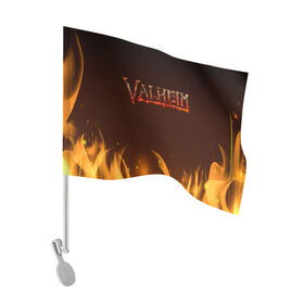 Флаг для автомобиля с принтом Valheim: Вальхейм выживание. , 100% полиэстер | Размер: 30*21 см | fejd | valheim | вальхейм | викинг | викинги | выживание | выживач | игра