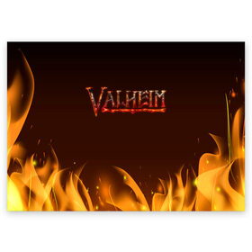 Поздравительная открытка с принтом Valheim: Вальхейм выживание. , 100% бумага | плотность бумаги 280 г/м2, матовая, на обратной стороне линовка и место для марки
 | fejd | valheim | вальхейм | викинг | викинги | выживание | выживач | игра