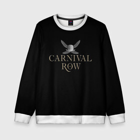 Детский свитшот 3D с принтом Карнивал Роу - Carnival Row , 100% полиэстер | свободная посадка, прямой крой, мягкая тканевая резинка на рукавах и понизу свитшота | carnival row | волшебный | исторический | карнивал роу | крылья | лого | логотип | подарок | сериал | сказка | фея | черный | шляпа