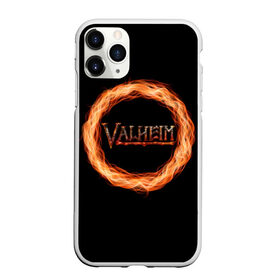Чехол для iPhone 11 Pro матовый с принтом Valheim - огненный круг , Силикон |  | valheim | вальхейм | викинги | игра | компьютерный | круг | логотип | минимализм | огненный | огонь | подарок | черный