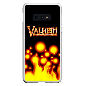 Чехол для Samsung S10E с принтом Valheim , Силикон | Область печати: задняя сторона чехла, без боковых панелей | game | logo | valheim | viking | валхейм | вальхейм | викинги | игра valheim | игры | логотипы игр | приключения | скандинавская мифология | фэнтези | экшн