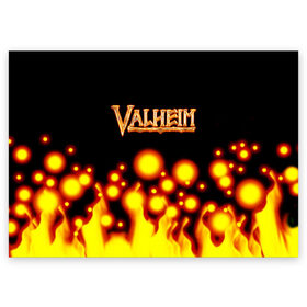Поздравительная открытка с принтом Valheim , 100% бумага | плотность бумаги 280 г/м2, матовая, на обратной стороне линовка и место для марки
 | game | logo | valheim | viking | валхейм | вальхейм | викинги | игра valheim | игры | логотипы игр | приключения | скандинавская мифология | фэнтези | экшн