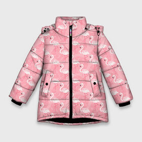Зимняя куртка для девочек 3D с принтом Розовый Фламинго , ткань верха — 100% полиэстер; подклад — 100% полиэстер, утеплитель — 100% полиэстер. | длина ниже бедра, удлиненная спинка, воротник стойка и отстегивающийся капюшон. Есть боковые карманы с листочкой на кнопках, утяжки по низу изделия и внутренний карман на молнии. 

Предусмотрены светоотражающий принт на спинке, радужный светоотражающий элемент на пуллере молнии и на резинке для утяжки. | love | амур | афродита | валентинка | вторая половинка | гламур | купидон | любовь | отношения | подарок любви | поцелуй | праздник любви | розовый фламинго | романтика | свидание | семья | сердечки