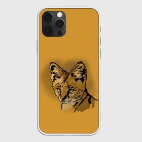 Чехол для iPhone 12 Pro Max с принтом Сервал , Силикон |  | Тематика изображения на принте: африка | графика | дикий мир | животное | кошка | персонаж | природа | рисунок | хищник