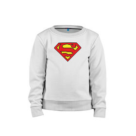 Детский свитшот хлопок с принтом Superman 8 bit , 100% хлопок | круглый вырез горловины, эластичные манжеты, пояс и воротник | justice league | superman | vdzabma | лига справедливости | супермен