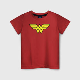 Детская футболка хлопок с принтом Wonder Woman 8 bit , 100% хлопок | круглый вырез горловины, полуприлегающий силуэт, длина до линии бедер | justice league | vdzabma | wonder woman | лига справедливости | чудо женщина