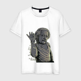 Мужская футболка хлопок с принтом Эйнштейн сыпет формулами , 100% хлопок | прямой крой, круглый вырез горловины, длина до линии бедер, слегка спущенное плечо. | альберт | мем | повар | соль | ученый | физика | формулы | хипстер | эйнштейн