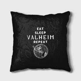 Подушка 3D с принтом Eat Sleep Valheim Repeat , наволочка – 100% полиэстер, наполнитель – холлофайбер (легкий наполнитель, не вызывает аллергию). | состоит из подушки и наволочки. Наволочка на молнии, легко снимается для стирки | elder | loki | odin | the | thor | valheim | биврёст | валхейм | вальхейм | викинги | всеотец | дракар | древний | древо | ётун | йотун | локи | мира | один | тор | фенир | хель | черный лес | эйктюр