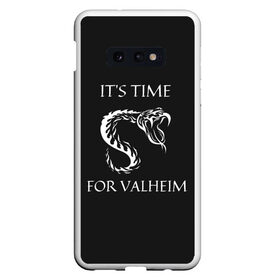 Чехол для Samsung S10E с принтом Its time for Valheim , Силикон | Область печати: задняя сторона чехла, без боковых панелей | Тематика изображения на принте: elder | loki | odin | the | thor | valheim | биврёст | валхейм | вальхейм | викинги | всеотец | дракар | древний | древо | ётун | йотун | локи | мира | один | тор | фенир | хель | черный лес | эйктюр