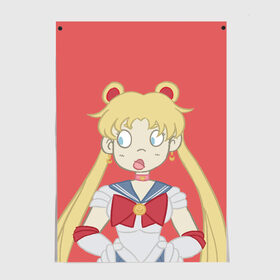 Постер с принтом Sailor Moon Сейлор Мун , 100% бумага
 | бумага, плотность 150 мг. Матовая, но за счет высокого коэффициента гладкости имеет небольшой блеск и дает на свету блики, но в отличии от глянцевой бумаги не покрыта лаком | anime | sailor moon | аниме | анимэ | венера | луна | лунная призма | марс | сейлор мун | серебрянное тысячелетие | серенити | сэйлор | усаги цукино | чиби мун | эндимион