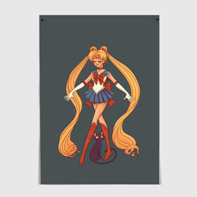 Постер с принтом Sailor Moon Сейлор Мун , 100% бумага
 | бумага, плотность 150 мг. Матовая, но за счет высокого коэффициента гладкости имеет небольшой блеск и дает на свету блики, но в отличии от глянцевой бумаги не покрыта лаком | anime | sailor moon | аниме | анимэ | венера | луна | лунная призма | марс | сейлор мун | серебрянное тысячелетие | серенити | сэйлор | усаги цукино | чиби мун | эндимион