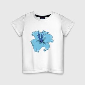 Детская футболка хлопок с принтом Лилия , 100% хлопок | круглый вырез горловины, полуприлегающий силуэт, длина до линии бедер | 8 марта | flower | lily | лилия | минимализм | растение | флора | цветок