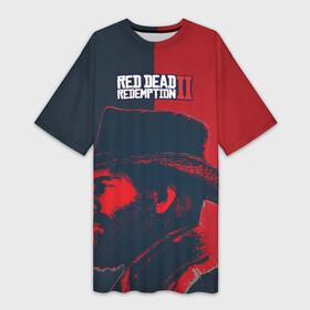 Платье-футболка 3D с принтом RDR2 | Артур ,  |  | arthur morgan | rdr | rdr2 | red dead redemption | red dead redemption 2 | артур морган