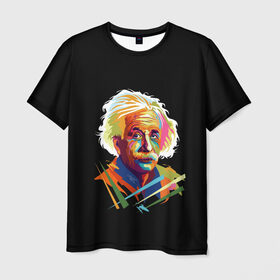 Мужская футболка 3D с принтом Law of relativity , 100% полиэфир | прямой крой, круглый вырез горловины, длина до линии бедер | Тематика изображения на принте: celebrity | einstein | great scientist | physicist | scientist