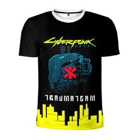 Мужская футболка 3D спортивная с принтом TRAUMA TEAM Cyberpunk 2077 , 100% полиэстер с улучшенными характеристиками | приталенный силуэт, круглая горловина, широкие плечи, сужается к линии бедра | cyberpunk 2077 | hacker | maelstrom | militech | quadra | samurai | sci fi | technology | trauma team | v | будущее | игра | иероглифы | киану ривз | кибер | киберпанк | киборг | киборги | корпорация | лого | милитек | панк | роботы | самурай | т