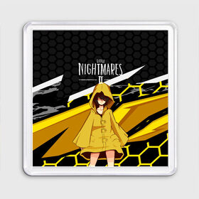 Магнит 55*55 с принтом Little Nightmares 2 , Пластик | Размер: 65*65 мм; Размер печати: 55*55 мм | little nightmares | игра | страшилка | страшная игра | ужас | хоррор