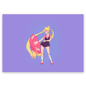 Поздравительная открытка с принтом Sailor Moon Сейлор Мун , 100% бумага | плотность бумаги 280 г/м2, матовая, на обратной стороне линовка и место для марки
 | Тематика изображения на принте: anime | sailor moon | аниме | анимэ | венера | луна | лунная призма | марс | сейлор мун | серебрянное тысячелетие | серенити | сэйлор | усаги цукино | чиби мун | эндимион
