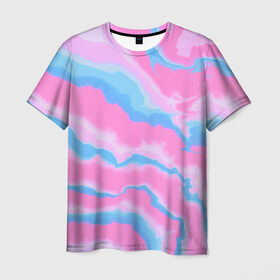 Мужская футболка 3D с принтом Облака , 100% полиэфир | прямой крой, круглый вырез горловины, длина до линии бедер | abstrakt | color | gradient | texture.краски | абстракция | брызги | градиент | красота | небо | облака | паттерн | полигоны | природа | розовый | текстура | цвет