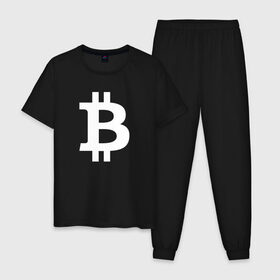 Мужская пижама хлопок с принтом БИТКОИН BITCOIN , 100% хлопок | брюки и футболка прямого кроя, без карманов, на брюках мягкая резинка на поясе и по низу штанин
 | bitcoin | blockchain | btc | cardano | crypto | ethereum | polkadot | tether | xrp | бинанс | биткоин | блокчейн | валюта | деньги | криптовалюта | майнер | майнинг | цифровая валюта | цифровое золото | эфир