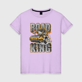 Женская футболка хлопок с принтом Король дорог , 100% хлопок | прямой крой, круглый вырез горловины, длина до линии бедер, слегка спущенное плечо | hip hop | высказывание | граффити | детская | дорог | идея | король | манера | мемы | монстры | разные | рисунок | символ | смайлик