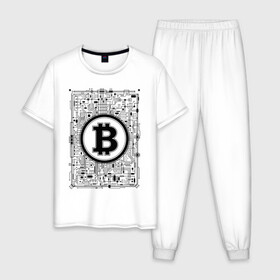 Мужская пижама хлопок с принтом BITCOIN CRYPTOCURRENCY | КРИПТОВАЛЮТА (Z) , 100% хлопок | брюки и футболка прямого кроя, без карманов, на брюках мягкая резинка на поясе и по низу штанин
 | binance coin | bitcoin | blockchain | btc | cardano | crypto | ethereum | litecoin | polkadot | tether | xrp | биткоин | блокчейн | валюта | деньги | криптовалюта | майнер | майнинг | цифровая валюта | цифровое золото | эфир
