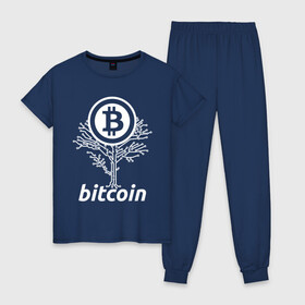 Женская пижама хлопок с принтом BITCOIN ДЕРЕВО | БИТКОИН (Z) , 100% хлопок | брюки и футболка прямого кроя, без карманов, на брюках мягкая резинка на поясе и по низу штанин | binance coin | bitcoin | blockchain | btc | cardano | crypto | ethereum | litecoin | polkadot | tether | xrp | биткоин | блокчейн | валюта | деньги | криптовалюта | майнер | майнинг | цифровая валюта | цифровое золото | эфир
