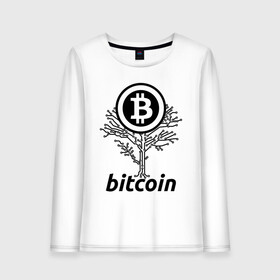 Женский лонгслив хлопок с принтом BITCOIN TREE | БИТКОИН ДЕРЕВО (Z) , 100% хлопок |  | binance coin | bitcoin | blockchain | btc | cardano | crypto | ethereum | litecoin | polkadot | tether | xrp | биткоин | блокчейн | валюта | деньги | криптовалюта | майнер | майнинг | цифровая валюта | цифровое золото | эфир