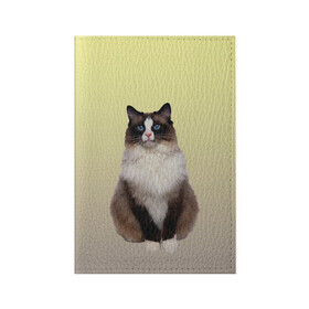 Обложка для паспорта матовая кожа с принтом персидская пушистая кошка , натуральная матовая кожа | размер 19,3 х 13,7 см; прозрачные пластиковые крепления | ветеринар | градиент | домашний питомец | котейка | котик | коты | котэ | кошатник | кошатница | кошачьи | кошки | любитель животных | мяу | нэко | персидская | сиамская | смесь | шаблон