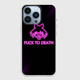 Чехол для iPhone 13 Pro с принтом FUCK TO DEATH ,  |  | Тематика изображения на принте: cyberpunk 2077 | hacker | maelstrom | militech | quadra | samurai | sci fi | technology | trauma team | v | будущее | игра | иероглифы | киану ривз | кибер | киберпанк | киборг | киборги | корпорация | лого | милитек | панк | роботы | самур