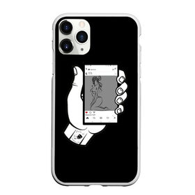 Чехол для iPhone 11 Pro Max матовый с принтом Finita la commedia2(black) , Силикон |  | Тематика изображения на принте: измена | ирония | отношения | сатира