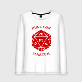 Женский лонгслив хлопок с принтом Dungeon Master , 100% хлопок |  | dungeon master | dungeons and dragons | днд | мастер подземелий | подземелья и драконы