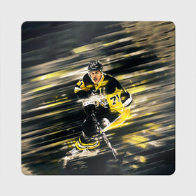 Магнит виниловый Квадрат с принтом ЕВГЕНИЙ МАЛКИН , полимерный материал с магнитным слоем | размер 9*9 см, закругленные углы | 71 | gino | hockey | ice | malkin | nhl | pitsburg | sport | usa | winter | джино | евгений | малкин | нхл | пингвинз | питсбург | спорт | хоккей
