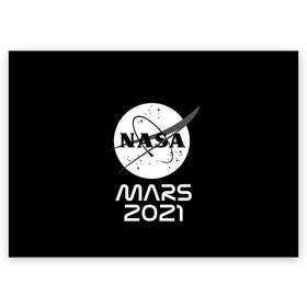 Поздравительная открытка с принтом NASA Perseverance , 100% бумага | плотность бумаги 280 г/м2, матовая, на обратной стороне линовка и место для марки
 | 2020 | 2021 | 21б | elon | mars | musk | nasa | perseverance | space | spacex | илон | космос | марс | марсоход | маск | наса | настойчивый