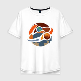Мужская футболка хлопок Oversize с принтом Road to Mars (NASA) , 100% хлопок | свободный крой, круглый ворот, “спинка” длиннее передней части | 2020 | 2021 | 21б | elon | mars | musk | nasa | perseverance | space | spacex | илон | космос | марс | марсоход | маск | наса | настойчивый