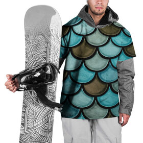 Накидка на куртку 3D с принтом Кожа дракона , 100% полиэстер |  | Тематика изображения на принте: art | casual | арт | градиент | дракон | кожа | структура | текстура | черепица