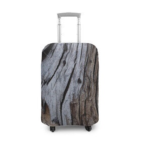 Чехол для чемодана 3D с принтом Древесная кора , 86% полиэфир, 14% спандекс | двустороннее нанесение принта, прорези для ручек и колес | art | casual | арт | градиент | дерево | деревянный | древесная кора | кора | минимализм | структура | текстура