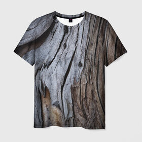 Мужская футболка 3D с принтом Древесная кора , 100% полиэфир | прямой крой, круглый вырез горловины, длина до линии бедер | art | casual | арт | градиент | дерево | деревянный | древесная кора | кора | минимализм | структура | текстура