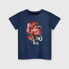 Детская футболка хлопок с принтом Flo , 100% хлопок | круглый вырез горловины, полуприлегающий силуэт, длина до линии бедер | flo | flowers | растения | флористика | цветение | цветы