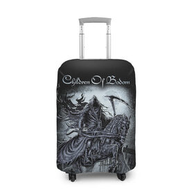 Чехол для чемодана 3D с принтом Children of Bodom , 86% полиэфир, 14% спандекс | двустороннее нанесение принта, прорези для ручек и колес | children of bodom | алекси лайхо | группы | дети озера бодом | дэт метал | метал