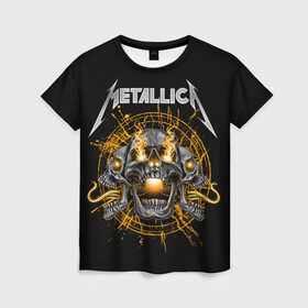 Женская футболка 3D с принтом Metallica , 100% полиэфир ( синтетическое хлопкоподобное полотно) | прямой крой, круглый вырез горловины, длина до линии бедер | heavy metal | metal | metallica | группы | метал | металлика | музыка | рок | трэш метал | хєви метал