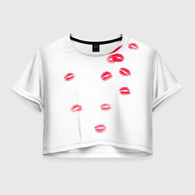 Женская футболка Crop-top 3D с принтом TRAP KISS  , 100% полиэстер | круглая горловина, длина футболки до линии талии, рукава с отворотами | fashion | fire | game | hip hop | rap | street style | top | игра | мода | огонь | подарок | рэп | топ | уличный стиль | хип хоп