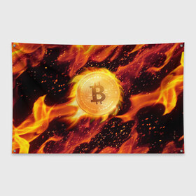 Флаг-баннер с принтом БИТКОИН ОГОНЬ , 100% полиэстер | размер 67 х 109 см, плотность ткани — 95 г/м2; по краям флага есть четыре люверса для крепления | bitcoin | blockchain | btc | cardano | crypto | ethereum | polkadot | tether | xrp | бинанс | биткоин | блокчейн | валюта | деньги | криптовалюта | майнер | майнинг | цифровая валюта | цифровое золото | эфир