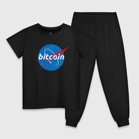 Детская пижама хлопок с принтом БИТКОИН НАСА | BITCOIN NASA , 100% хлопок |  брюки и футболка прямого кроя, без карманов, на брюках мягкая резинка на поясе и по низу штанин
 | bitcoin | blockchain | btc | cardano | crypto | ethereum | polkadot | tether | xrp | бинанс | биткоин | блокчейн | валюта | деньги | криптовалюта | майнер | майнинг | цифровая валюта | цифровое золото | эфир