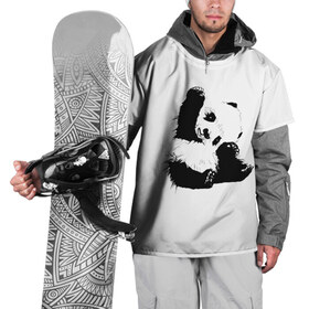 Накидка на куртку 3D с принтом Панда минимализм , 100% полиэстер |  | animal | bear | beast | black | minimalism | panda | white | белое | животное | зверь | краски | медведь | минимализм | панда | чернила | черно белое | черное