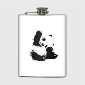Фляга с принтом Панда минимализм , металлический корпус | емкость 0,22 л, размер 125 х 94 мм. Виниловая наклейка запечатывается полностью | animal | bear | beast | black | minimalism | panda | white | белое | животное | зверь | краски | медведь | минимализм | панда | чернила | черно белое | черное
