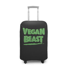 Чехол для чемодана 3D с принтом Vegan Beast , 86% полиэфир, 14% спандекс | двустороннее нанесение принта, прорези для ручек и колес | animal | beast | herbivorous | mutant | vegan | vegetarian | веган | вегетарианец | животное | зверь | мутант