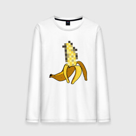Мужской лонгслив хлопок с принтом Банан Цензура , 100% хлопок |  | Тематика изображения на принте: banana | brazzers | censored | банан | без | пиксели | пиксель | фрукт