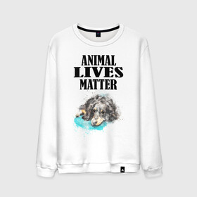 Мужской свитшот хлопок с принтом Animal lives matter , 100% хлопок |  | animal | animal lives matter | dog | животные | жизнь | жизнь животных имеет значение | пес